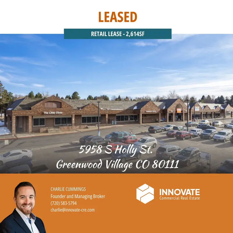 Commercial property at 5958 S Holly St., Greenwood Village, CO, leased by Innovate Commercial Real Estate, a commercial real estate broker in Centennial, Colorado